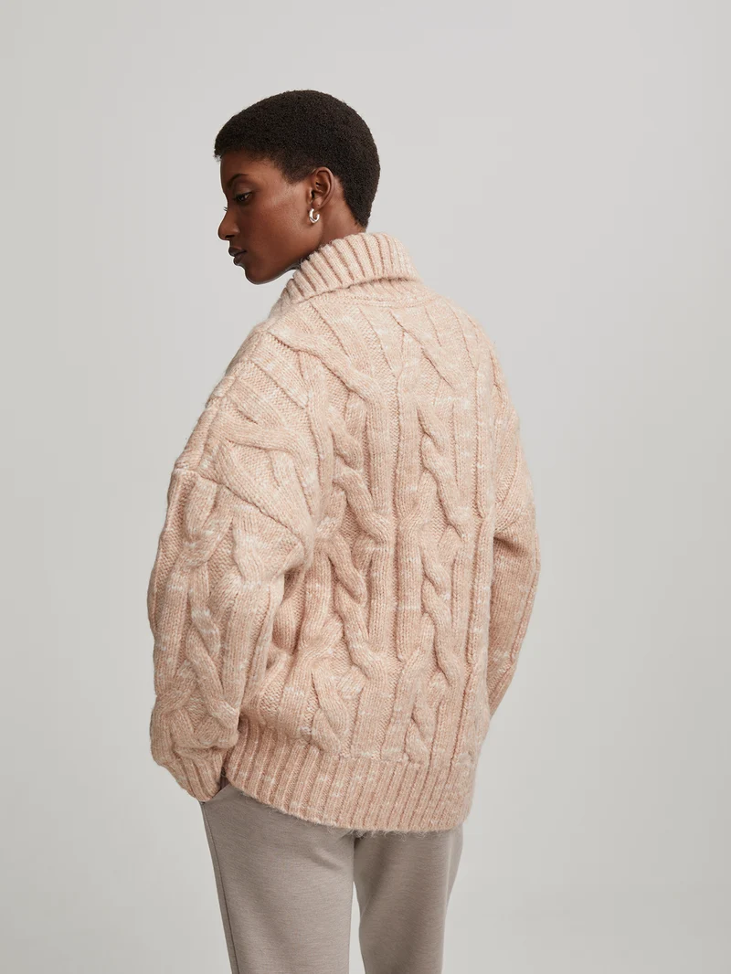 Aida Cable Knit Zip-Through Jacket