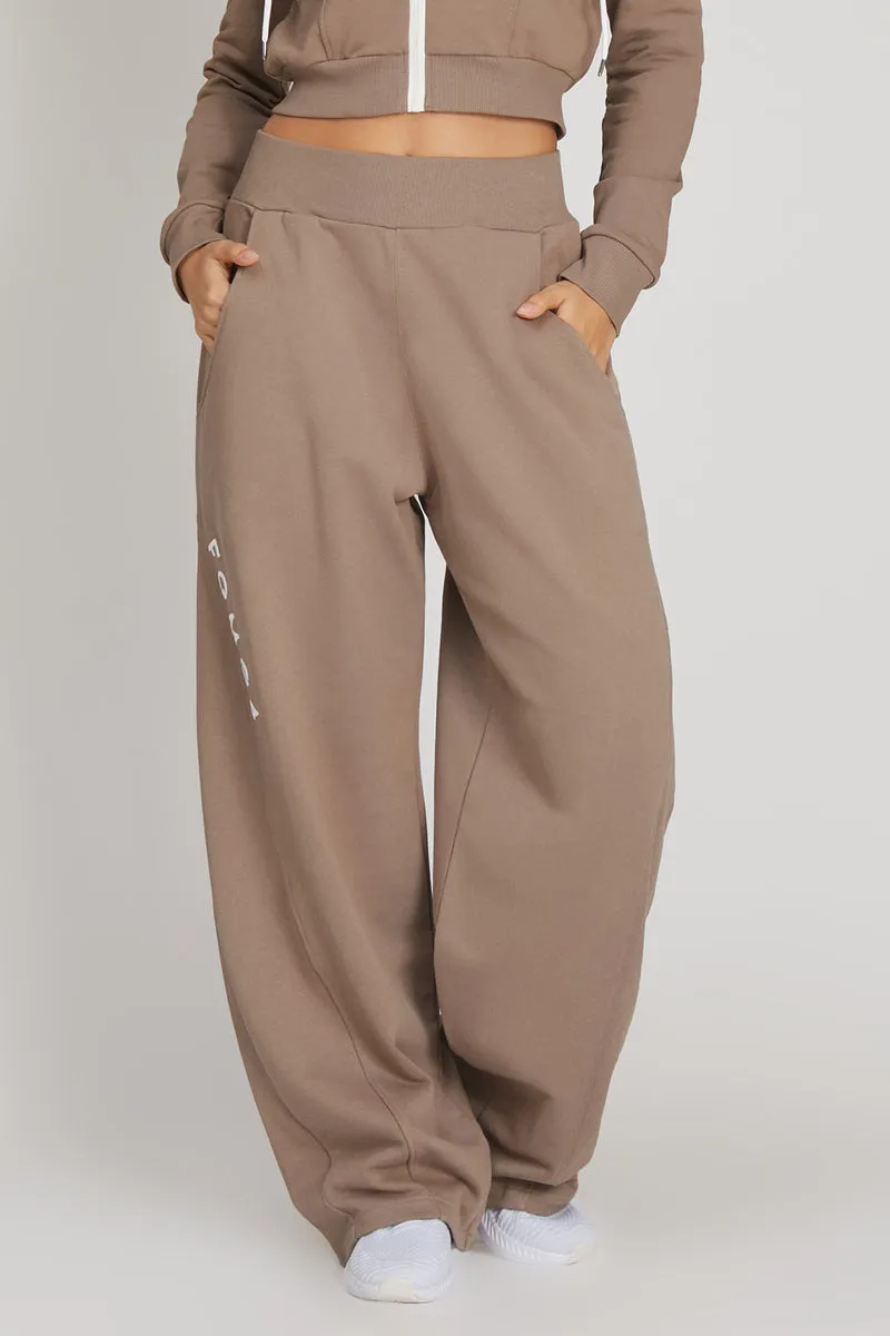 Pantalone Donna Baggy Ikonic Nocciola Taupe