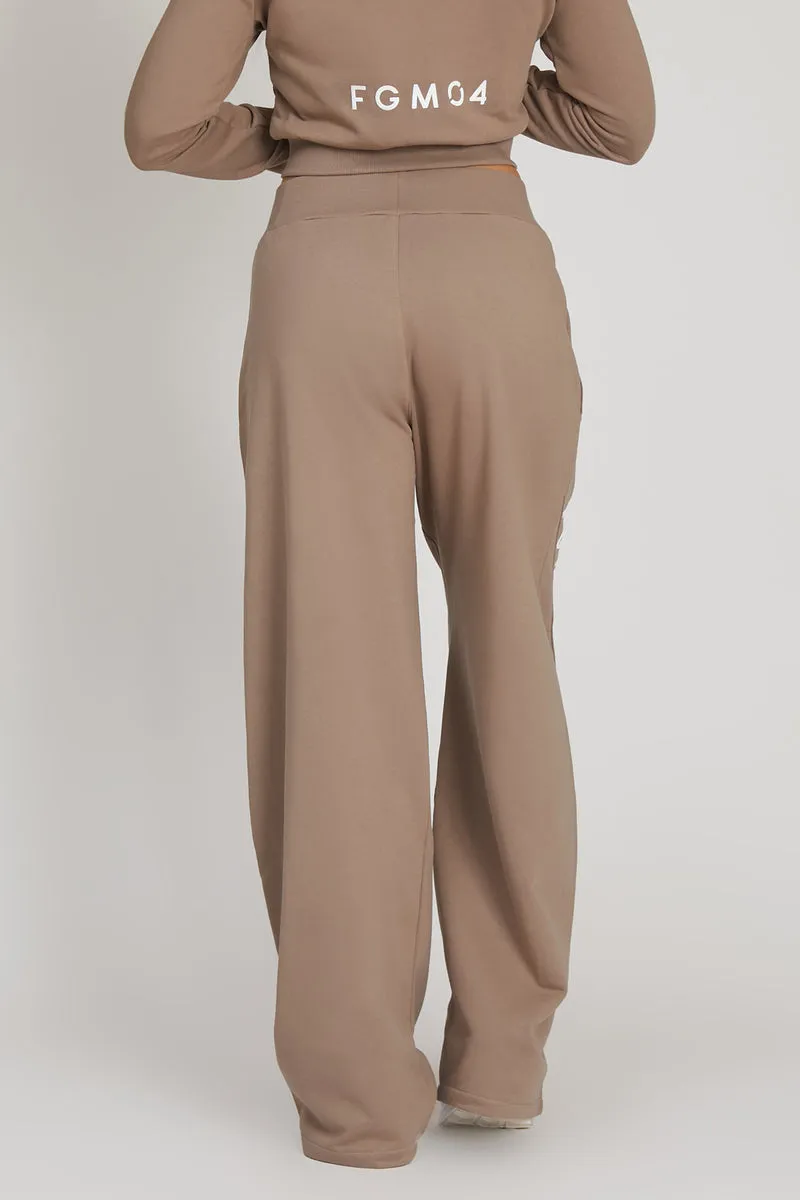 Pantalone Donna Baggy Ikonic Nocciola Taupe