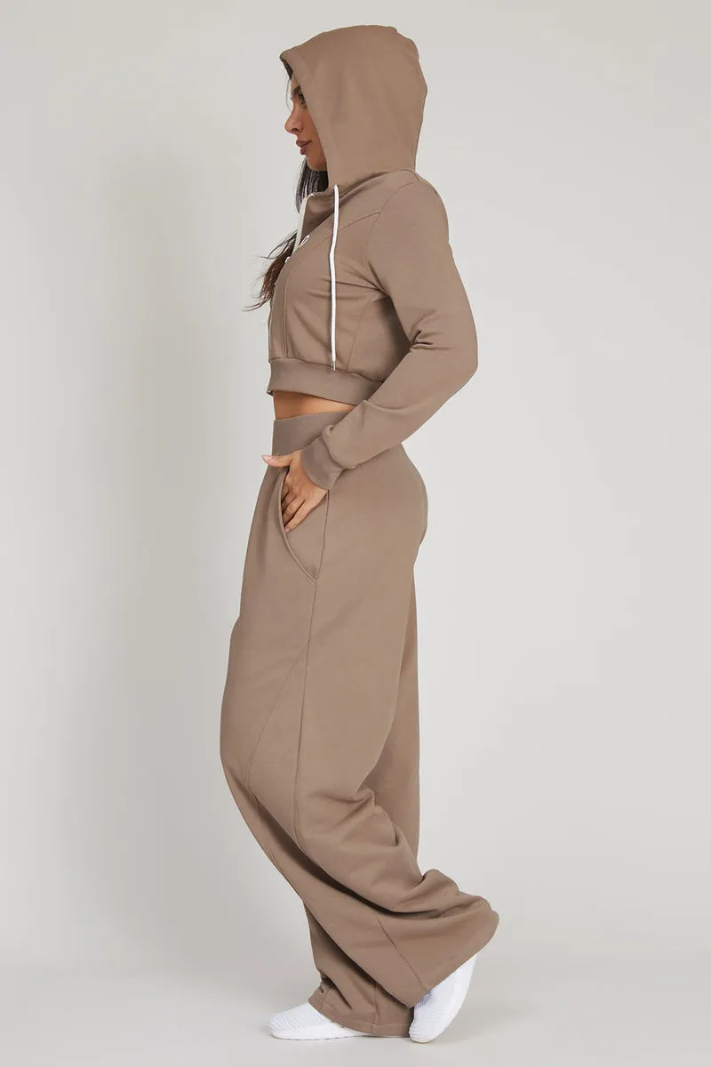 Pantalone Donna Baggy Ikonic Nocciola Taupe