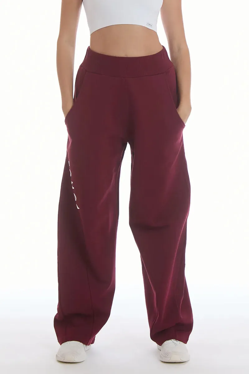 Pantalone Donna Baggy Ikonic Prugna