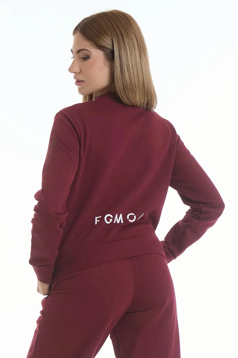 Felpa Ikonic Active Zip Prugna