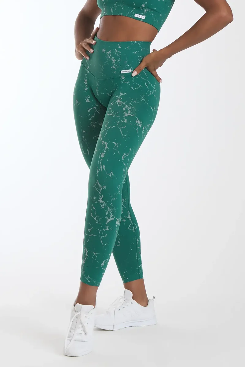 Leggings Push Up Marmo Verde Smeraldo