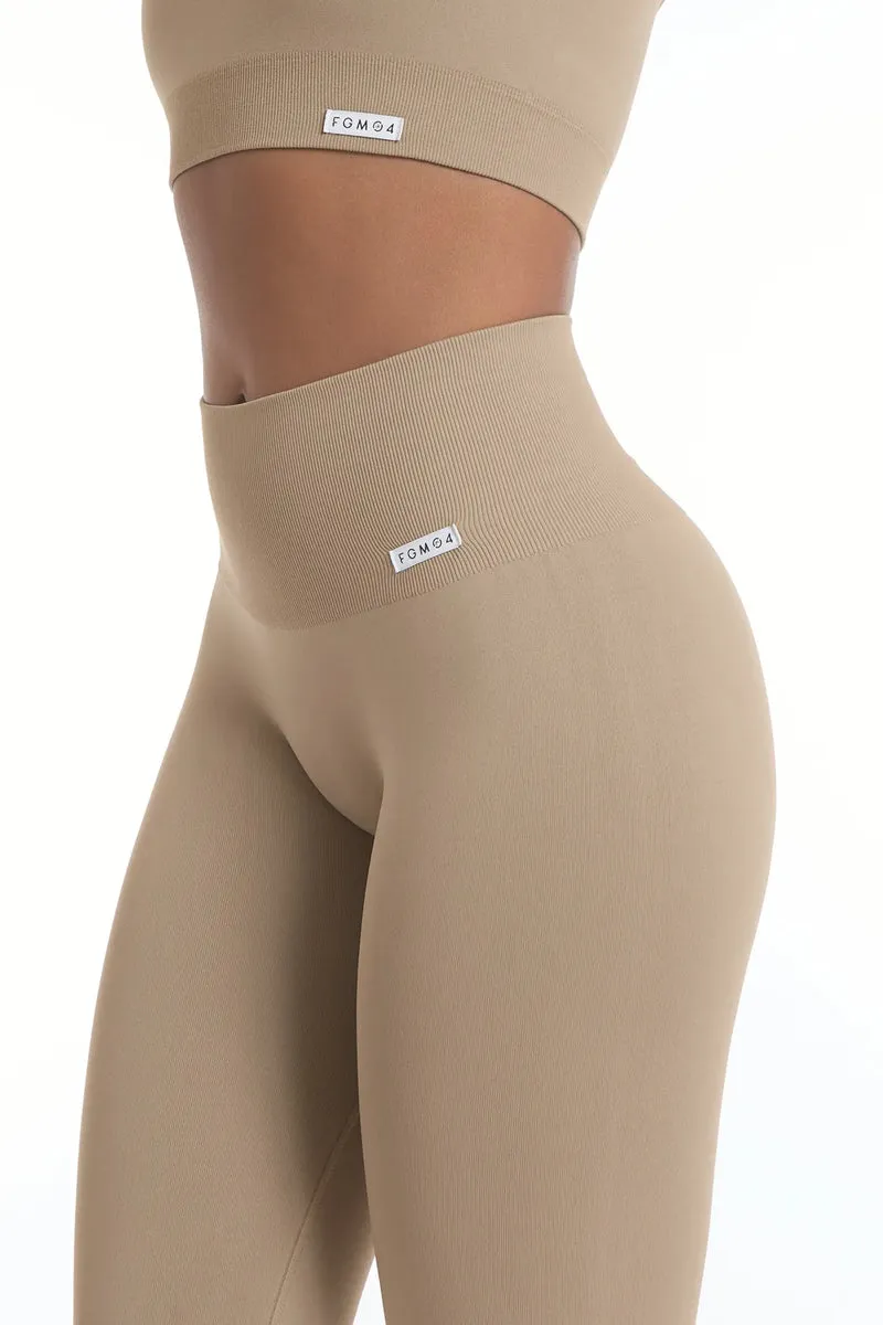 Leggings Basic Fascione Alto Sabbia