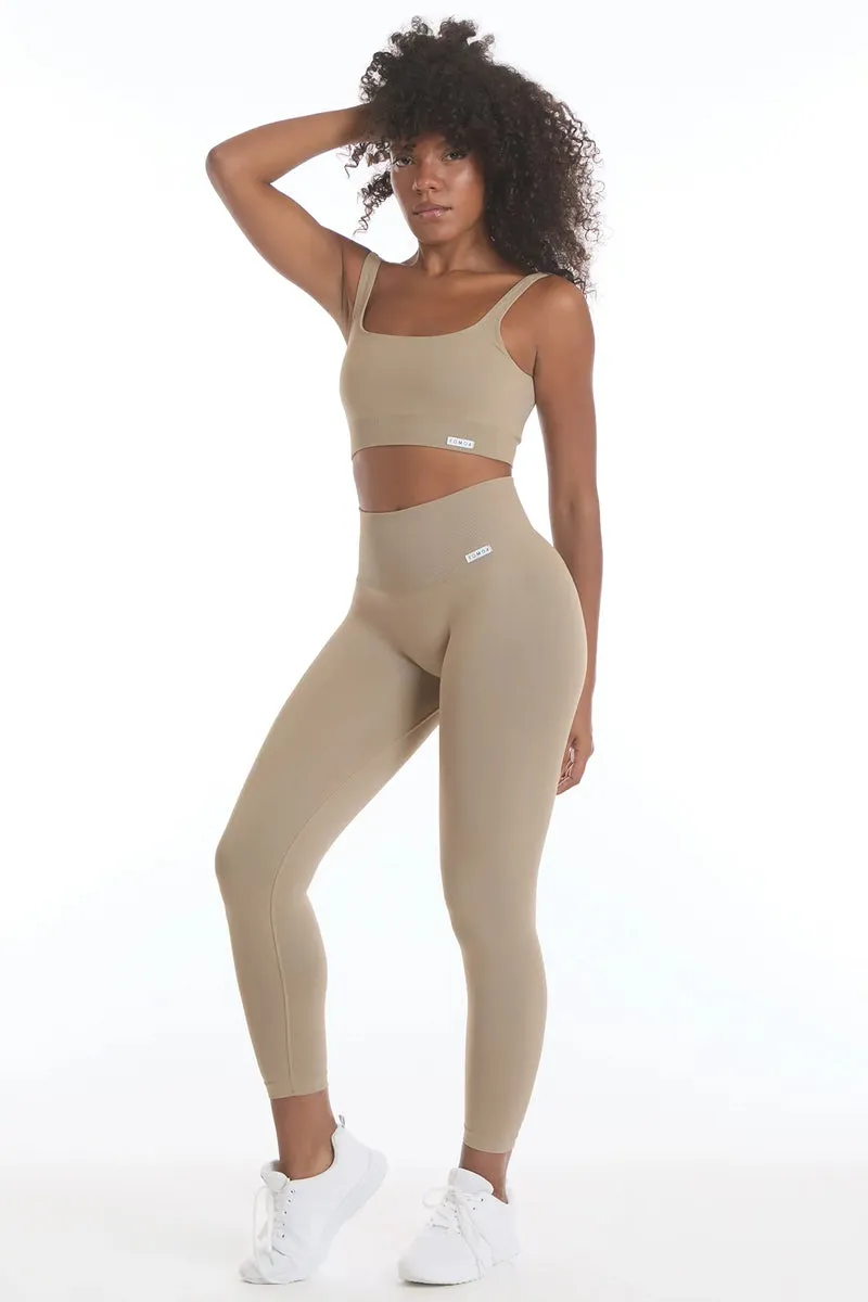 Leggings Basic Fascione Alto Sabbia