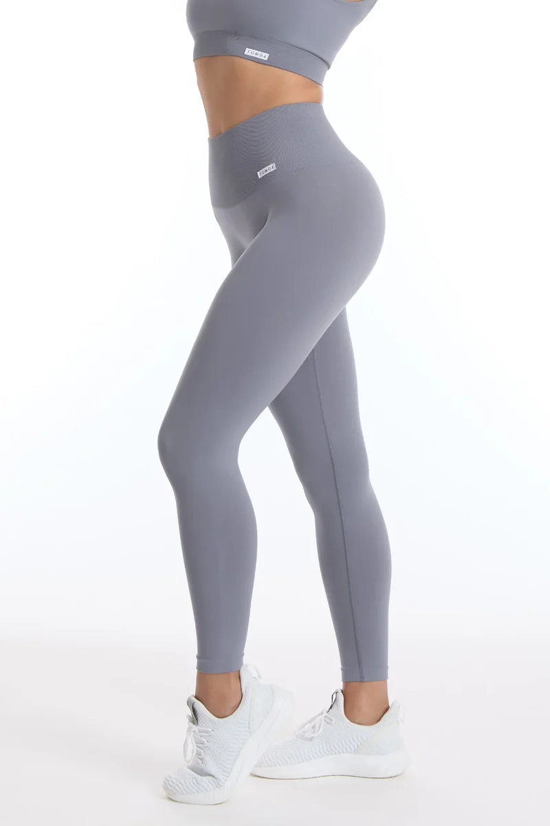 Leggings Basic Fascione Alto Blu Granito