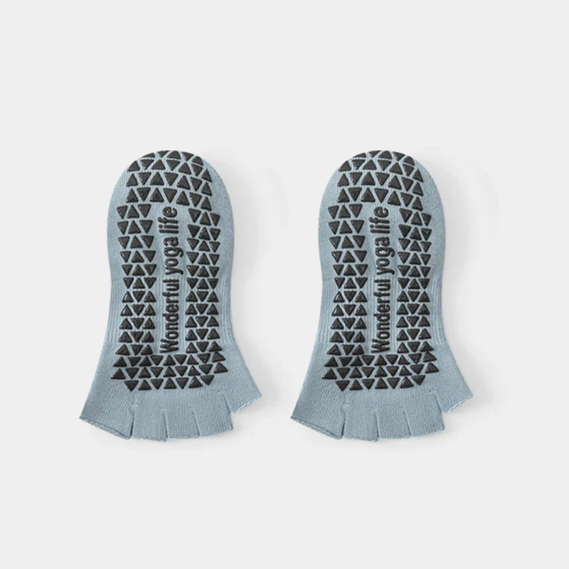 Olivenorma Zehenstegsocken mit offenem Rücken, fünf Zehen, Riemen, rutschfest, atmungsaktiv, aus Baumwolle, für Damen, ideal für Yoga und Workout.