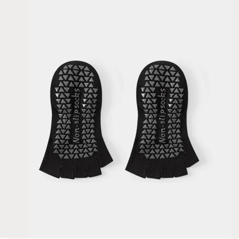 Olivenorma Zehenstegsocken mit offenem Rücken, fünf Zehen, Riemen, rutschfest, atmungsaktiv, aus Baumwolle, für Damen, ideal für Yoga und Workout.