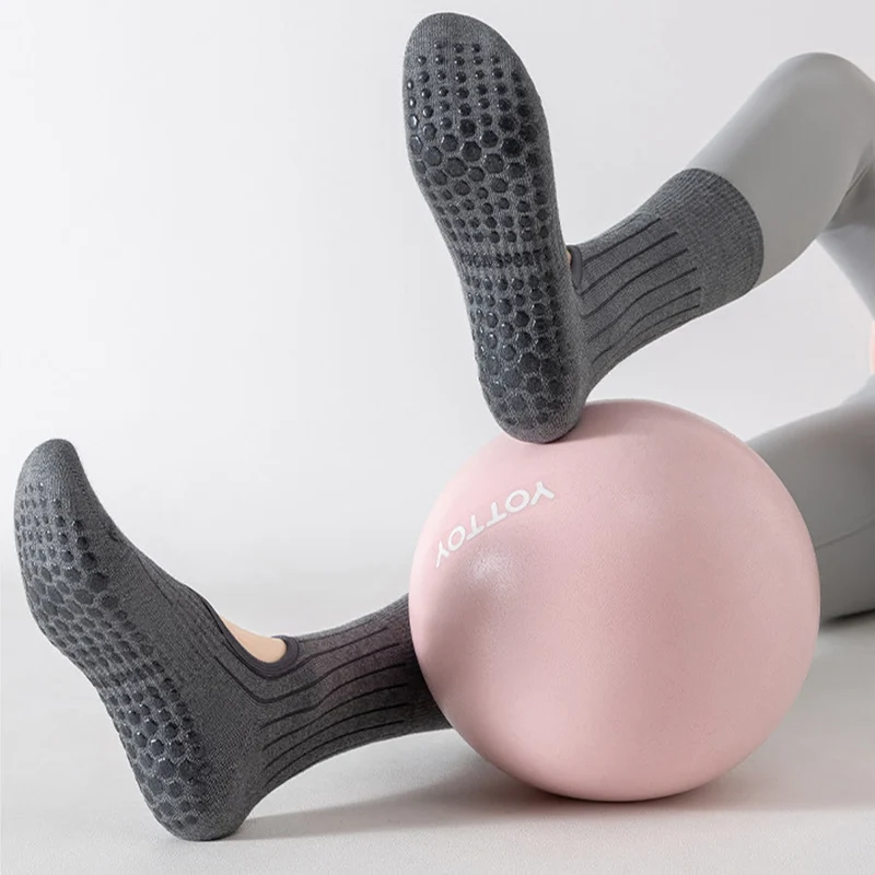 Olivenorma Wadenhohe Zehenkappen, rutschfest, aus Baumwolle, für Pilates und Yoga – Komfortsocken für Damen