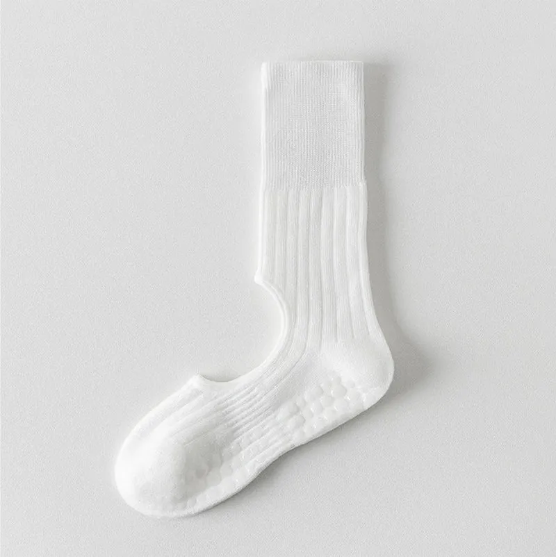 Olivenorma Wadenhohe Zehenkappen, rutschfest, aus Baumwolle, für Pilates und Yoga – Komfortsocken für Damen