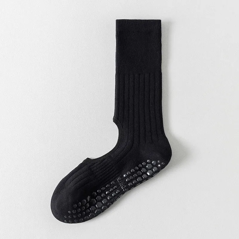 Olivenorma Wadenhohe Zehenkappen, rutschfest, aus Baumwolle, für Pilates und Yoga – Komfortsocken für Damen