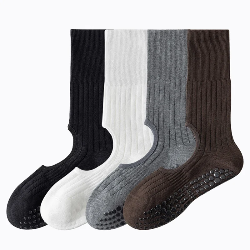 Olivenorma Wadenhohe Zehenkappen, rutschfest, aus Baumwolle, für Pilates und Yoga – Komfortsocken für Damen