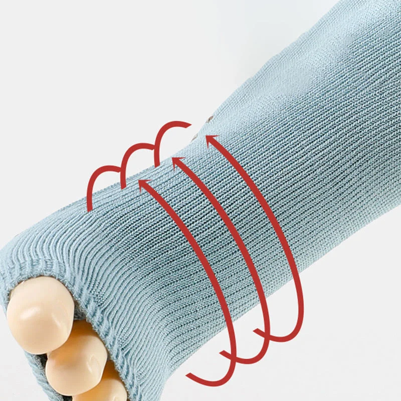 Olivenorma Zehenfreie, atmungsaktive Zehentrennungs-Pilates-Fitnesssocken mit rutschfestem Halt, Baumwollkomfort und stabiler Traktion