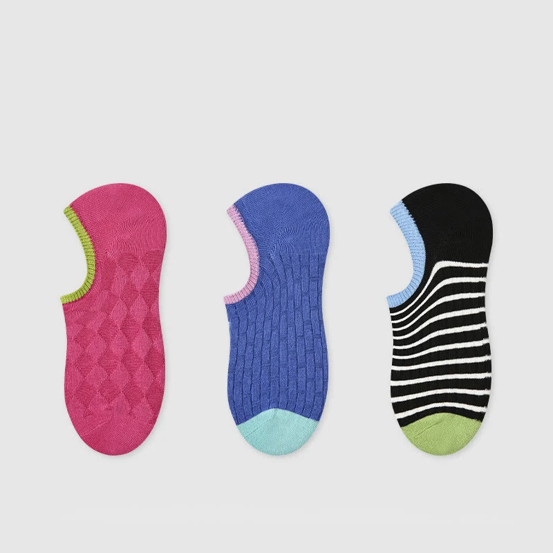Olivenorma 3 Paar leichte, atmungsaktive Pilates-Stretch-Baumwoll-Fitnesssocken mit Grip für Barre, Yoga und den täglichen Komfort beim Training