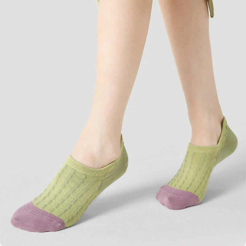 Olivenorma 3 Paar leichte, atmungsaktive Pilates-Stretch-Baumwoll-Fitnesssocken mit Grip für Barre, Yoga und den täglichen Komfort beim Training