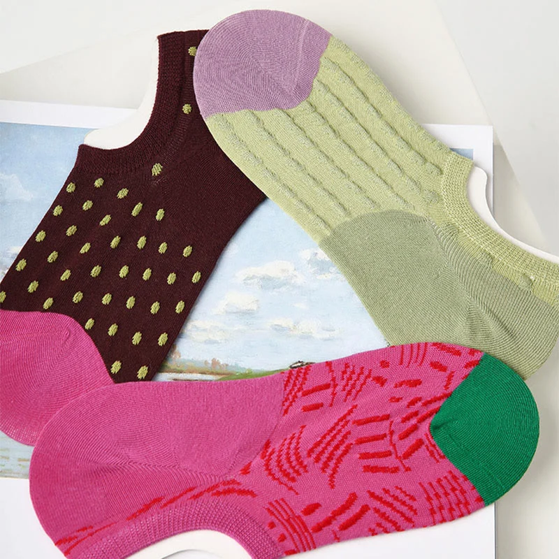 Olivenorma 3 Paar leichte, atmungsaktive Pilates-Stretch-Baumwoll-Fitnesssocken mit Grip für Barre, Yoga und den täglichen Komfort beim Training