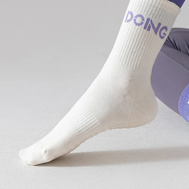 Olivenorma Cushion Grip Crew Pilates- und Barre-Komfortsocken mit weicher Polsterung und atmungsaktiver Baumwollunterstützung – rutschfeste Yoga-Socken