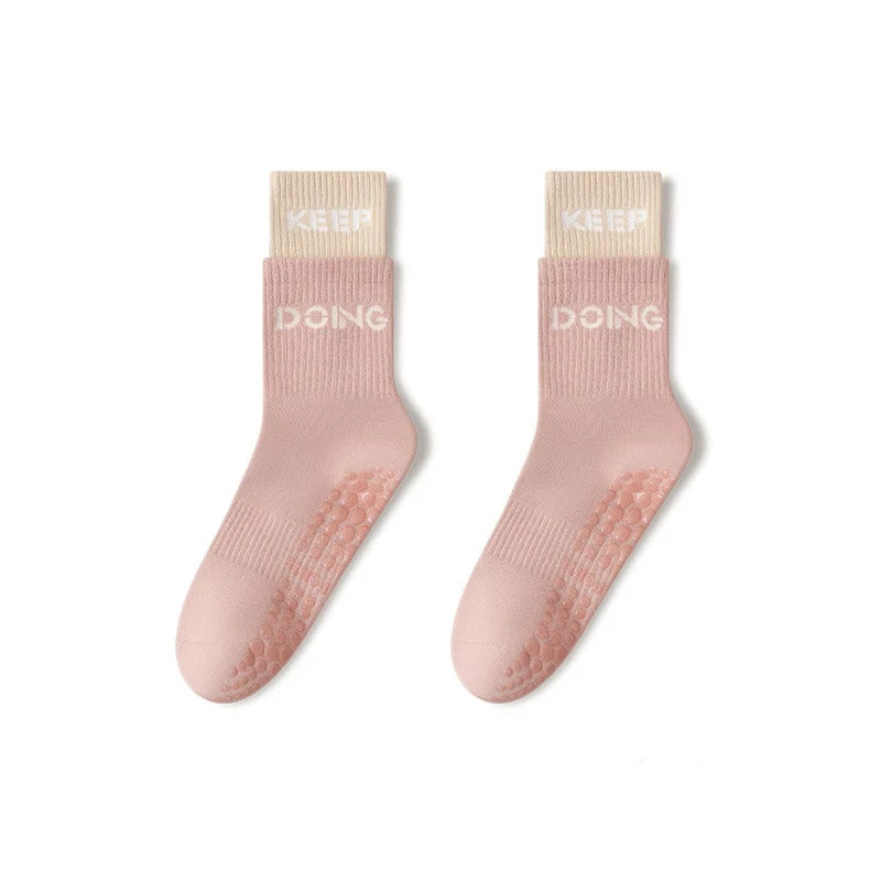 Olivenorma Cushion Grip Crew Pilates- und Barre-Komfortsocken mit weicher Polsterung und atmungsaktiver Baumwollunterstützung – rutschfeste Yoga-Socken