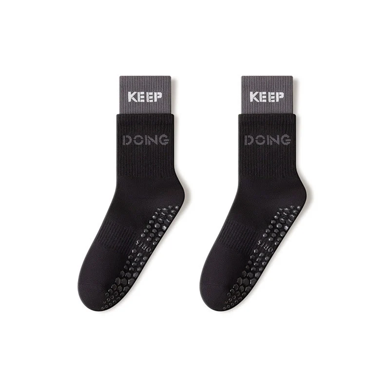 Olivenorma Cushion Grip Crew Pilates- und Barre-Komfortsocken mit weicher Polsterung und atmungsaktiver Baumwollunterstützung – rutschfeste Yoga-Socken