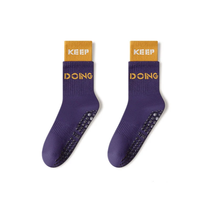 Olivenorma Cushion Grip Crew Pilates- und Barre-Komfortsocken mit weicher Polsterung und atmungsaktiver Baumwollunterstützung – rutschfeste Yoga-Socken
