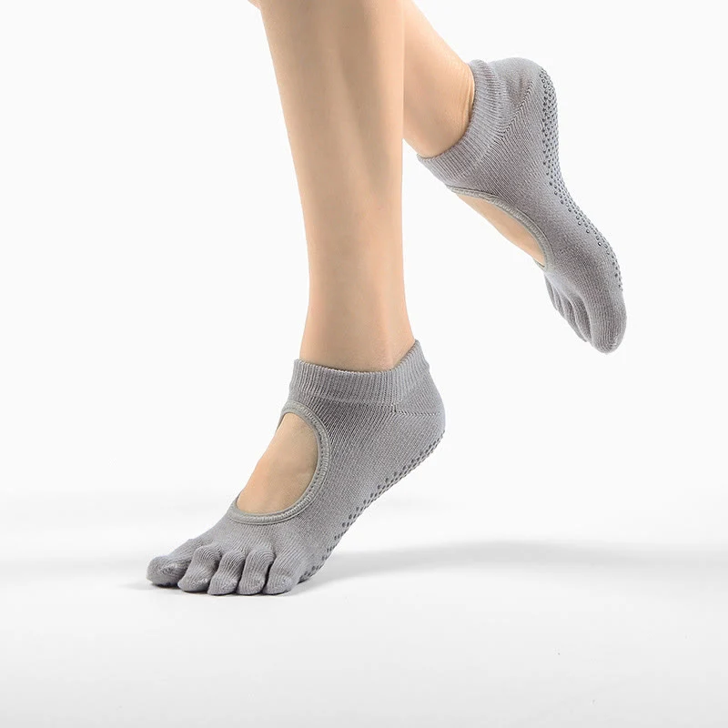 Olivenorma Minimal Five-Toe Atmungsaktive Zehentrennungs-Grip Pilates Barre Balance Socken mit leichtem Komfortdesign Yoga Socken
