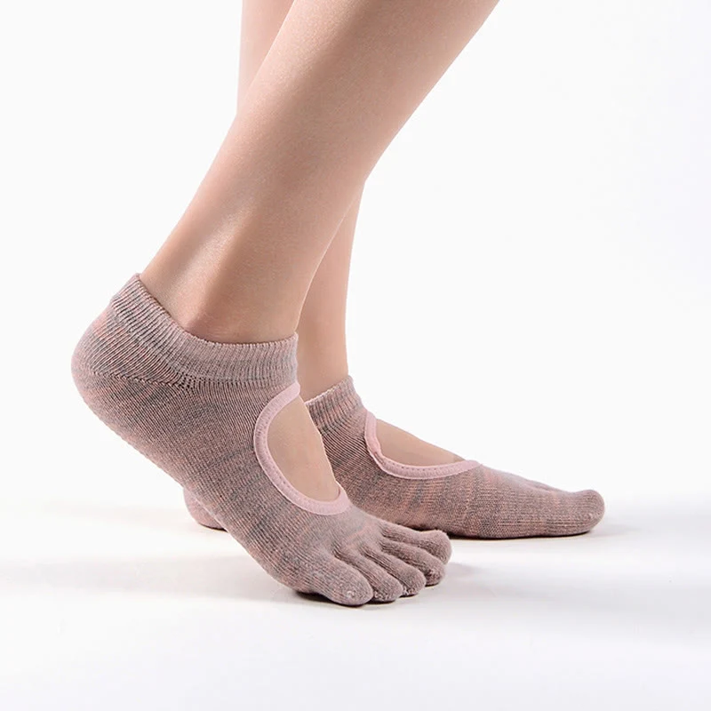 Olivenorma Minimal Five-Toe Atmungsaktive Zehentrennungs-Grip Pilates Barre Balance Socken mit leichtem Komfortdesign Yoga Socken