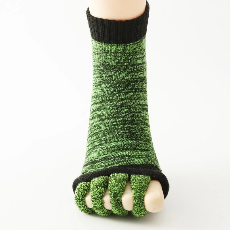 Olivenorma Bunte, atmungsaktive Zehentrennungssocken mit fünf Zehen, rutschfestem Grip, Pilates- und Barre-Fitnesssocken für Balance und Stabilität, Yoga-Socken