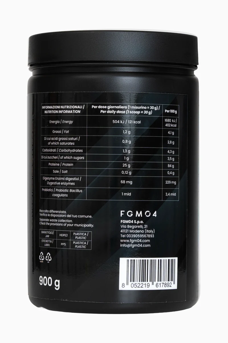 01 HYDRO WHEY + ENZIMI + PROBIOTICI GUSTO BISCOTTO - 900 g
