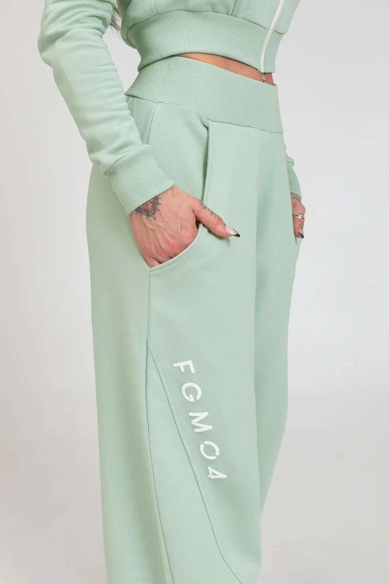 Pantalone Donna Baggy Ikonic Verde Menta