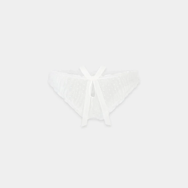 Polka Dot Brazilian Slip - Weiss