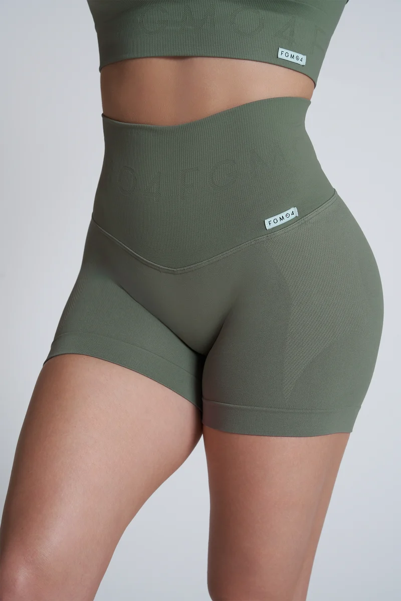 Shorts Push Up Monogram Verde Salvia