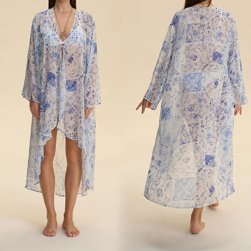 Olivenorma Damen Sommer Herbst Atmungsaktiver Chiffon-Hausstrickpullover mit lockerer Passform, ideal für Zuhause, Sommer und Herbst