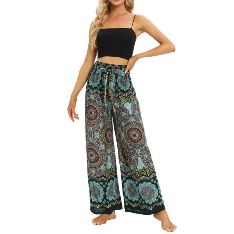 Olivenorma Damen-Yoga-Loungewear-Hose im Boho-Stil