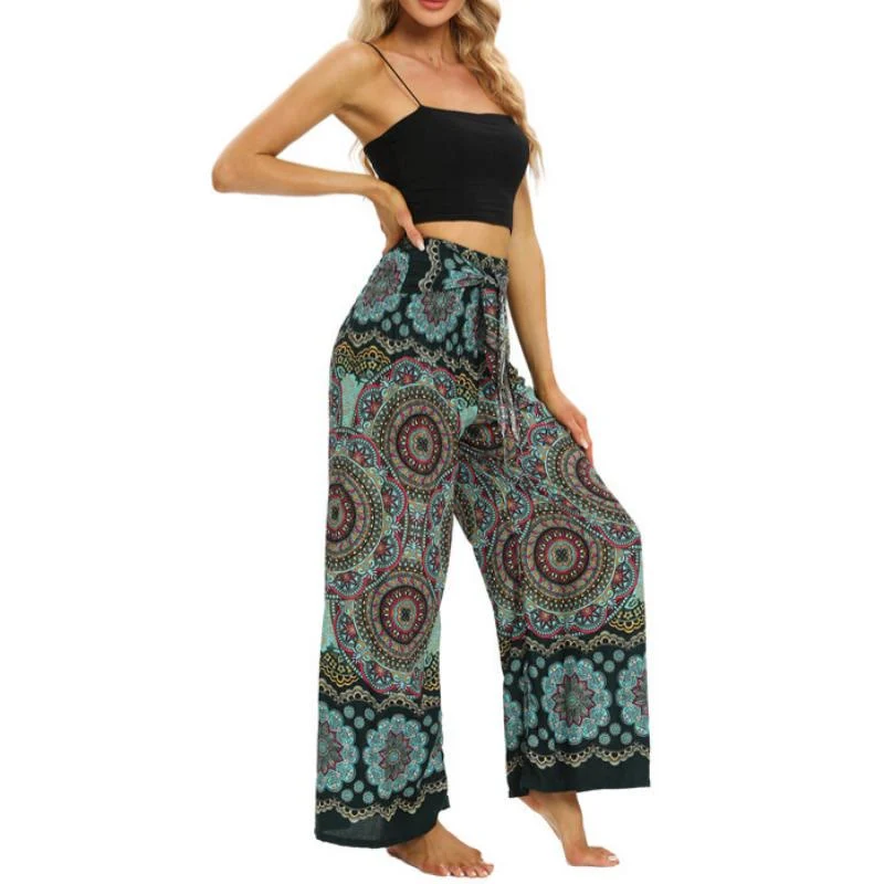 Olivenorma Damen-Yoga-Loungewear-Hose im Boho-Stil