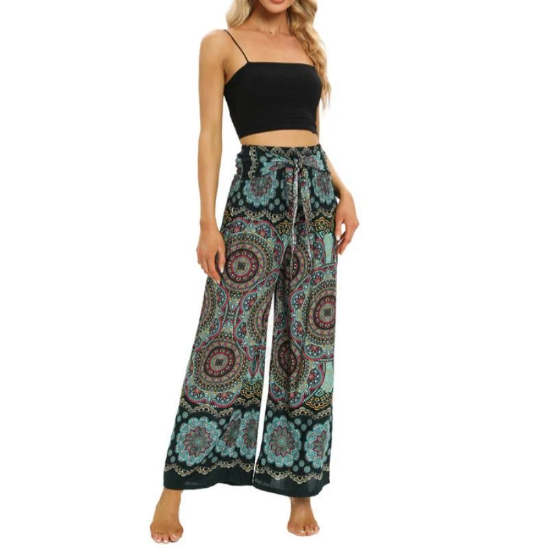 Olivenorma Damen-Yoga-Loungewear-Hose im Boho-Stil
