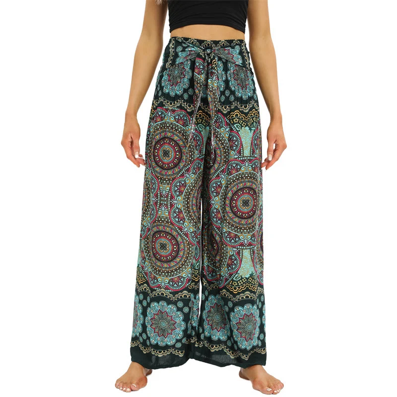 Olivenorma Damen-Yoga-Loungewear-Hose im Boho-Stil