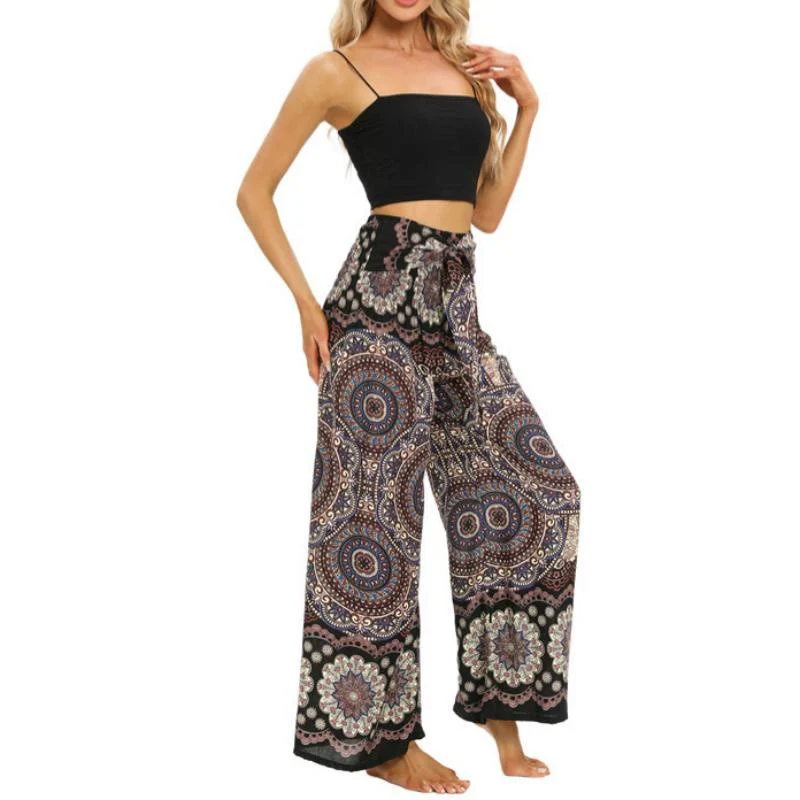 Olivenorma Damen-Yoga-Loungewear-Hose im Boho-Stil