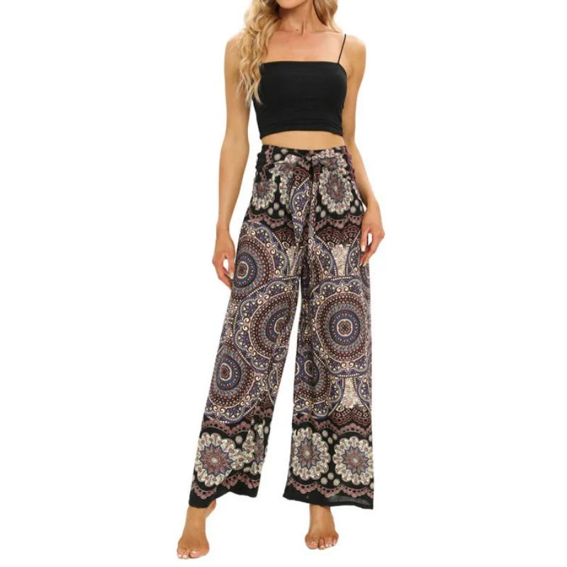 Olivenorma Damen-Yoga-Loungewear-Hose im Boho-Stil