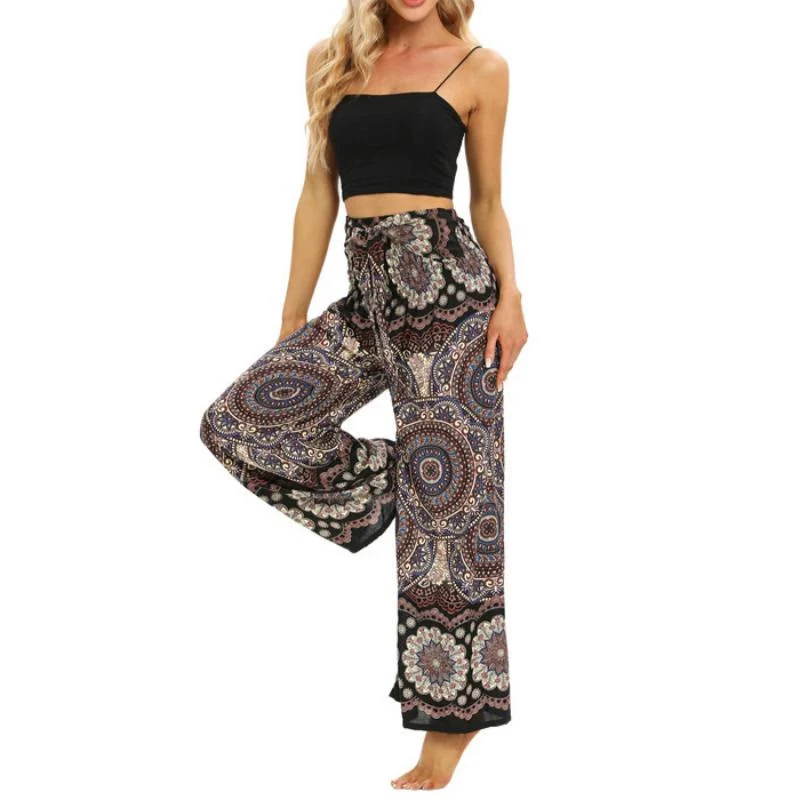 Olivenorma Damen-Yoga-Loungewear-Hose im Boho-Stil
