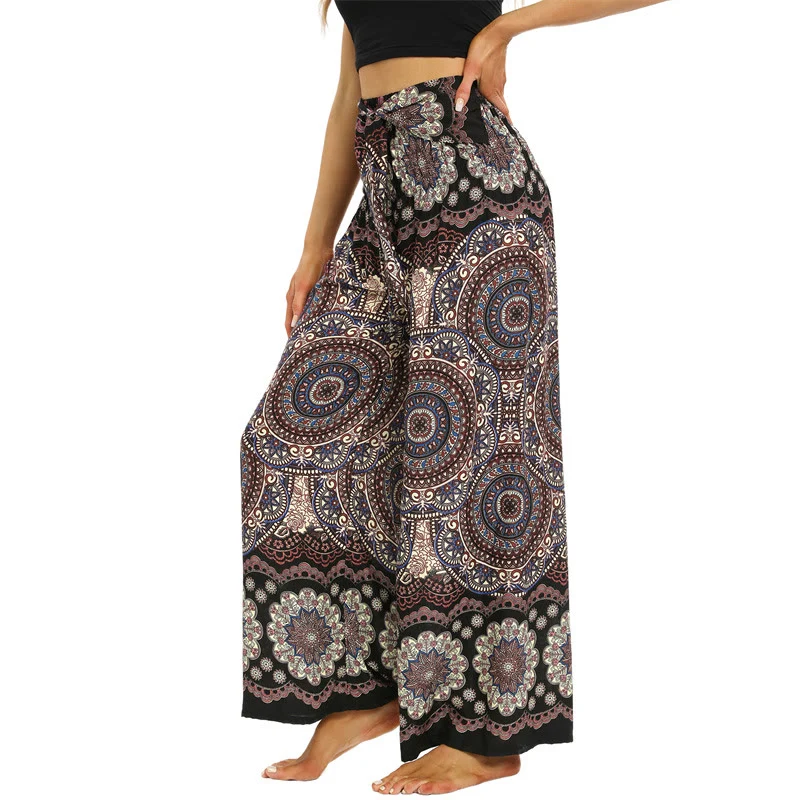 Olivenorma Damen-Yoga-Loungewear-Hose im Boho-Stil