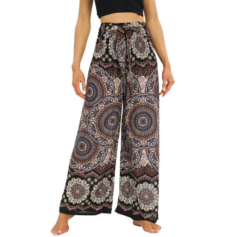 Olivenorma Damen-Yoga-Loungewear-Hose im Boho-Stil