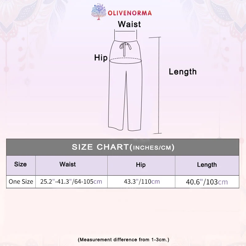 Olivenorma Damen-Yoga-Loungewear-Hose im Boho-Stil