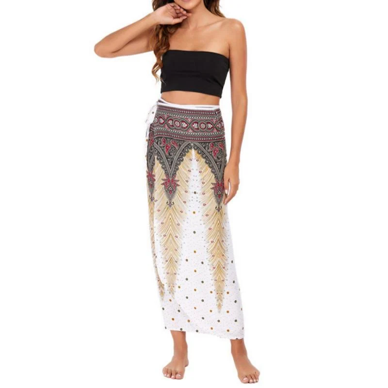 Olivenorma Damen-Einteiler mit weitem Bein und Wickelkleid