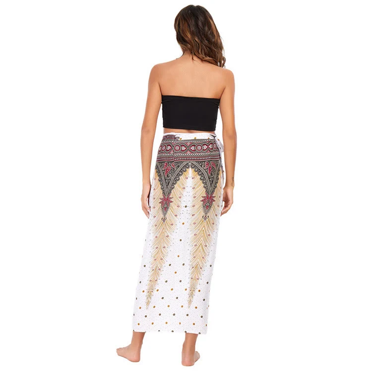 Olivenorma Damen-Einteiler mit weitem Bein und Wickelkleid