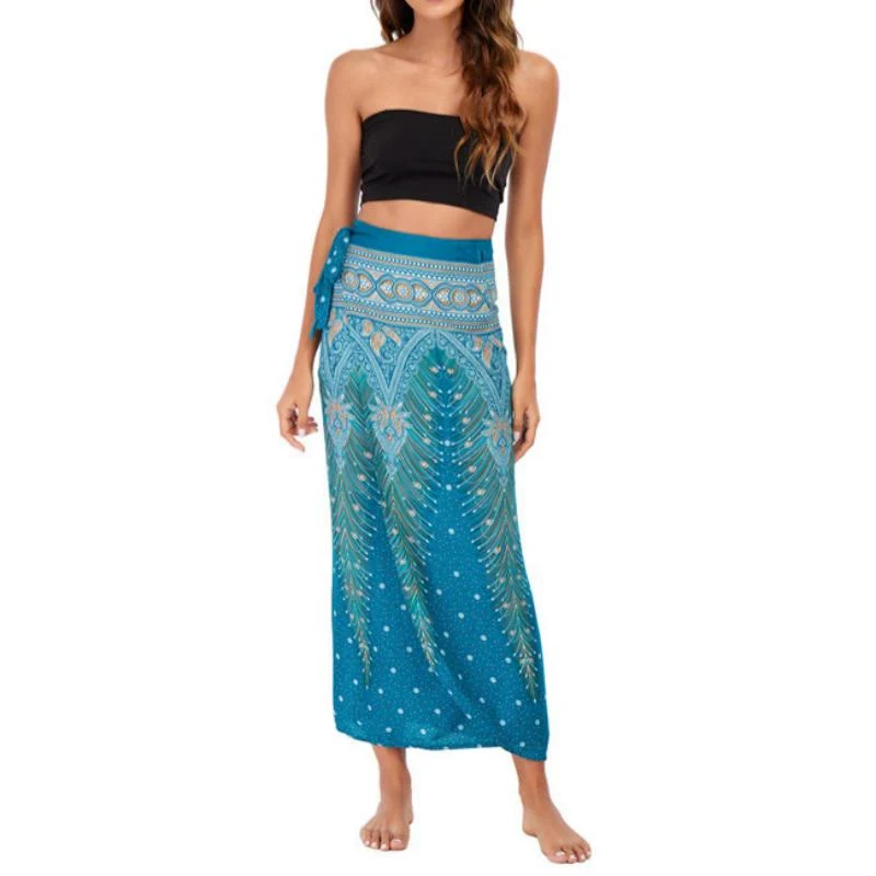 Olivenorma Damen-Einteiler mit weitem Bein und Wickelkleid