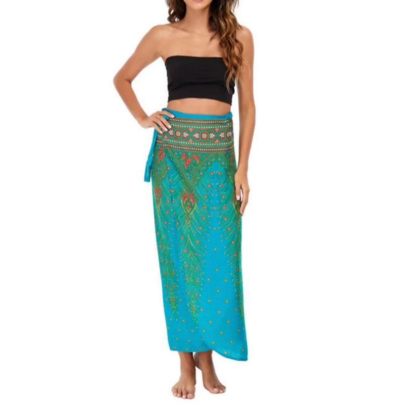 Olivenorma Damen-Einteiler mit weitem Bein und Wickelkleid