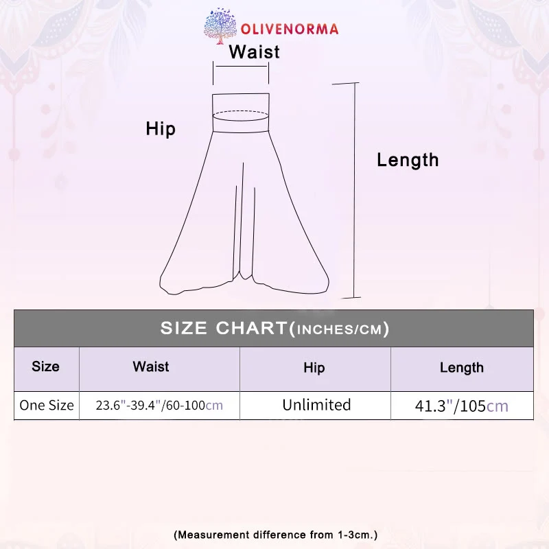 Olivenorma Damen-Yogahose im Bohemian-Stil mit tiefem Schritt
