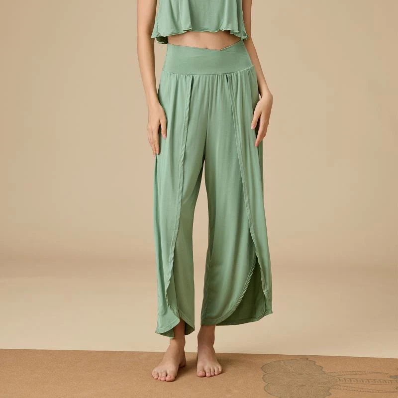 Olivenorma Damen-Hose aus Bambus mit elastischem Bund