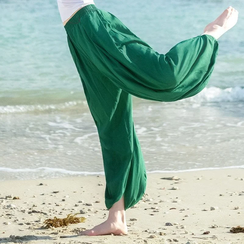Olivenorma Damen-Yoga-Haremshose