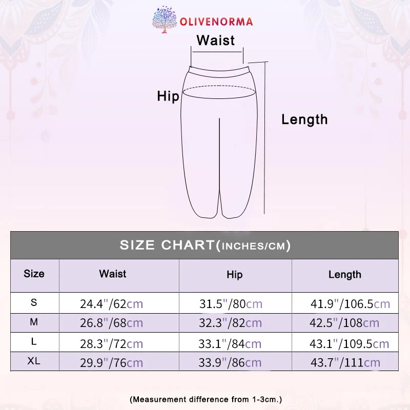 Olivenorma Damen-Yoga-Haremshose